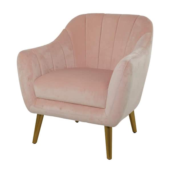 Litton Lane Pink Polyester Contemporary Accent Arm Chair