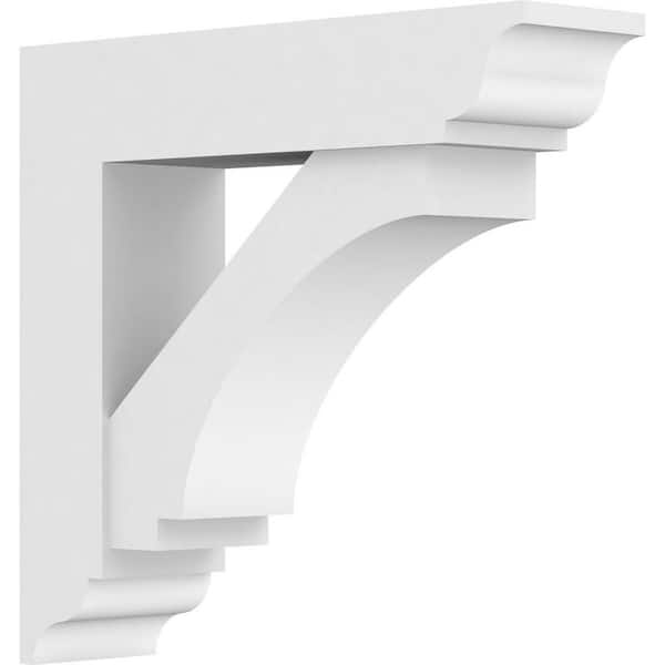 Ekena Millwork Standard Imperial 5 in. W x 18 in. H x 18 in. D Signature Urethane Polyurethane Bracket With Traditional Ends