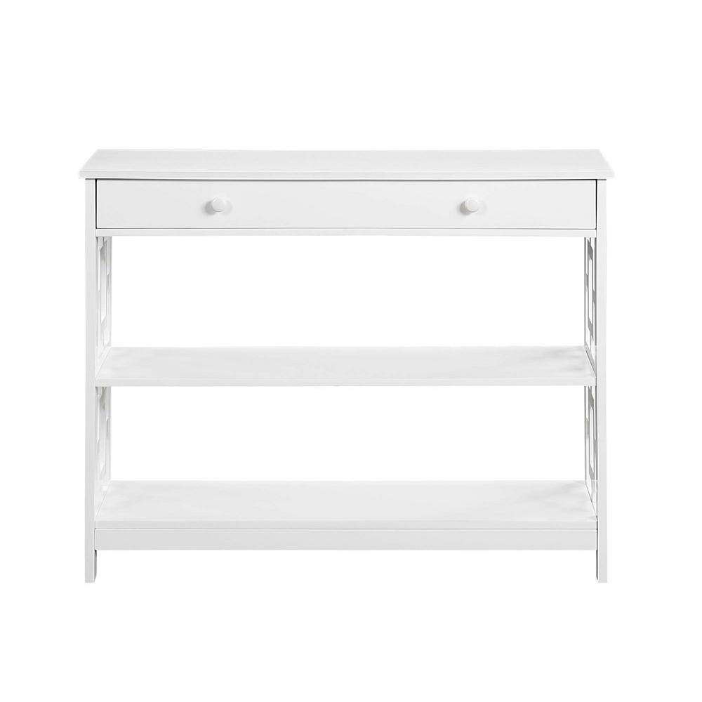 Convenience Concepts Town Square Console Tables， White シューズが購入できます 家具、インテリア 