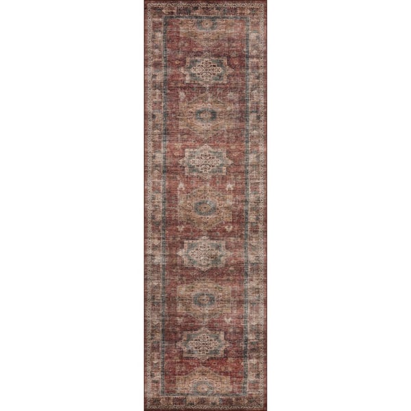 Anniston Spice/Multi 2 ft. 6 in. x 12 ft. Machine Washable Runner Rug