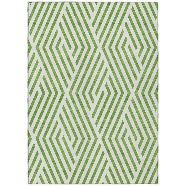 Addison Rugs Chantille ACN550 Graphite 5 ft. x 7 ft. 6 in. Machine Washable Indoor/Outdoor Geometric Area Rug
