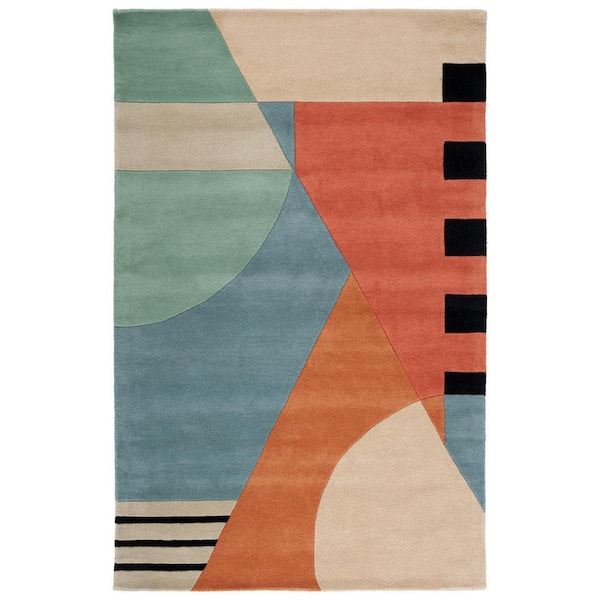 SAFAVIEH Rodeo Drive Gold 4 ft. x 6 ft. Geometric Area Rug