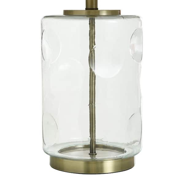 Clear glass deals ginger jar lamps