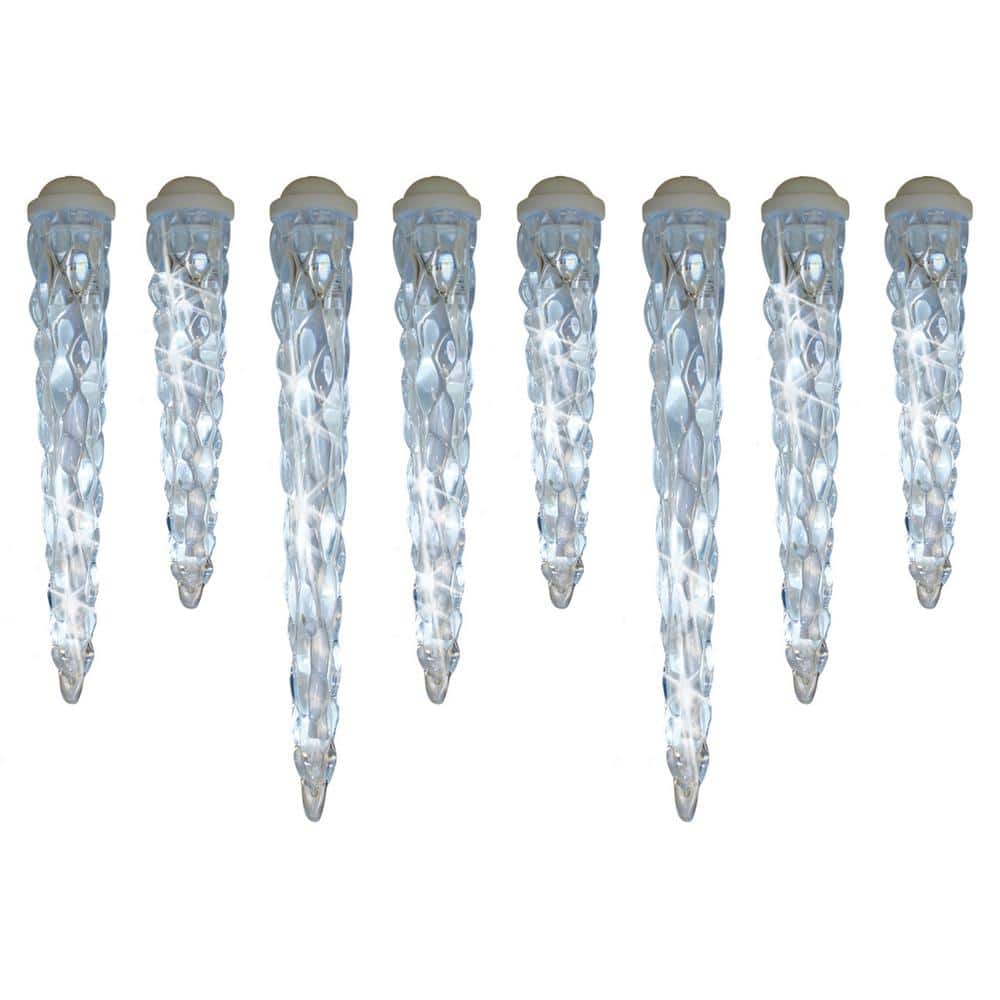 8-Count Amazing! Snowfall Crystal White LED Light Show