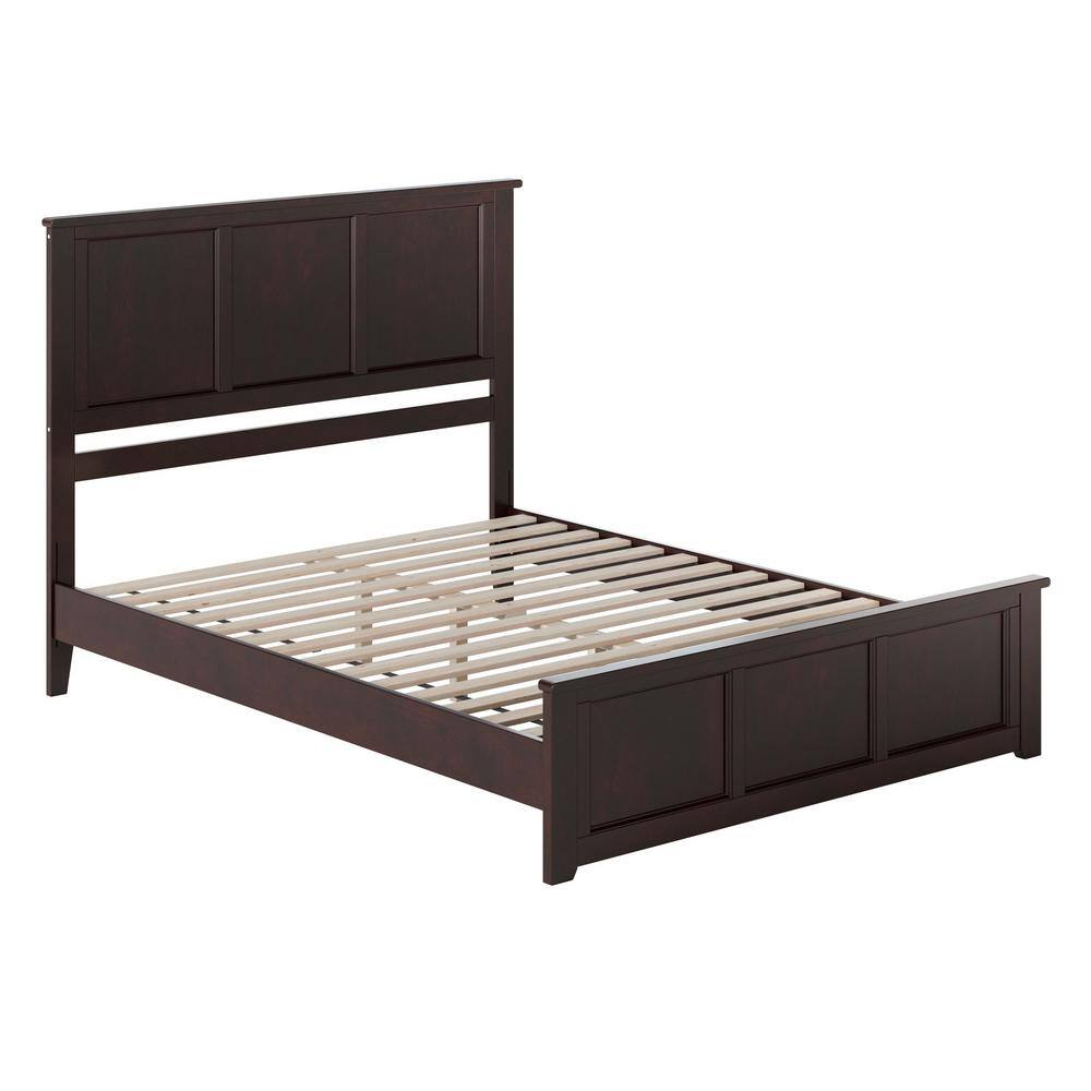 Charlotte Espresso Queen Solid Wood Platform Bed with Headboard