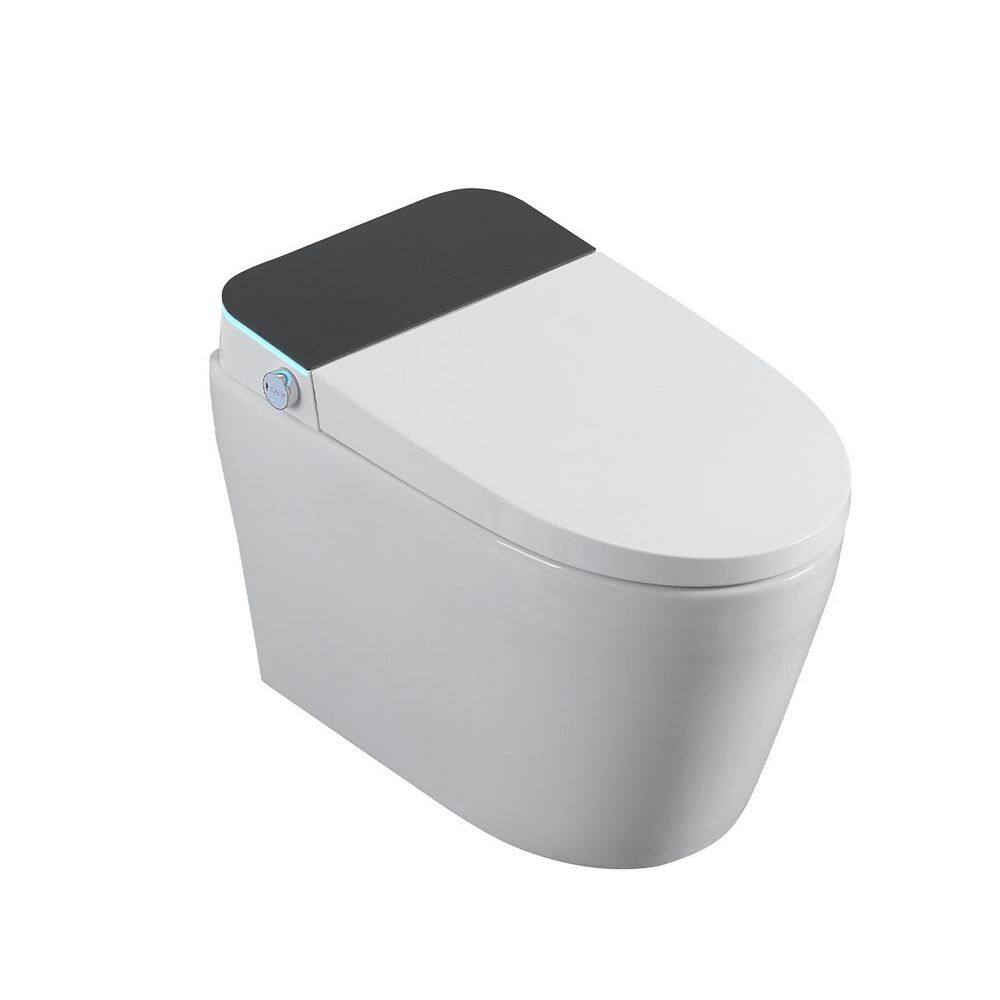 Elongated Smart Toilet Bidet in White with Foot Sensor, Remote, Rear/Lady Wash, Heated Seat, Warm Air Dryer, LED Display price history on PriceWatchPro