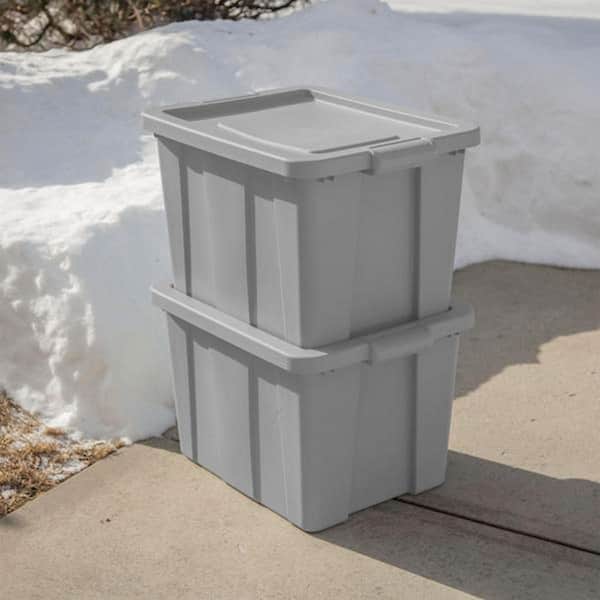 Sterilite Tuff1 18 Gallon Plastic Storage Tote Container Bin with Lid (6 Pack)