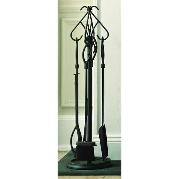 Pleasant Hearth Gothic 5-Piece Fireplace Tool Set with Decorative Handles