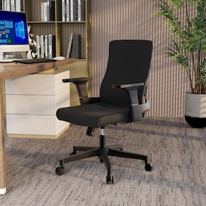 Modern Office Chair Ergonomic Fabric Computer Chair with Swivel and Tilt Brio Series in Black