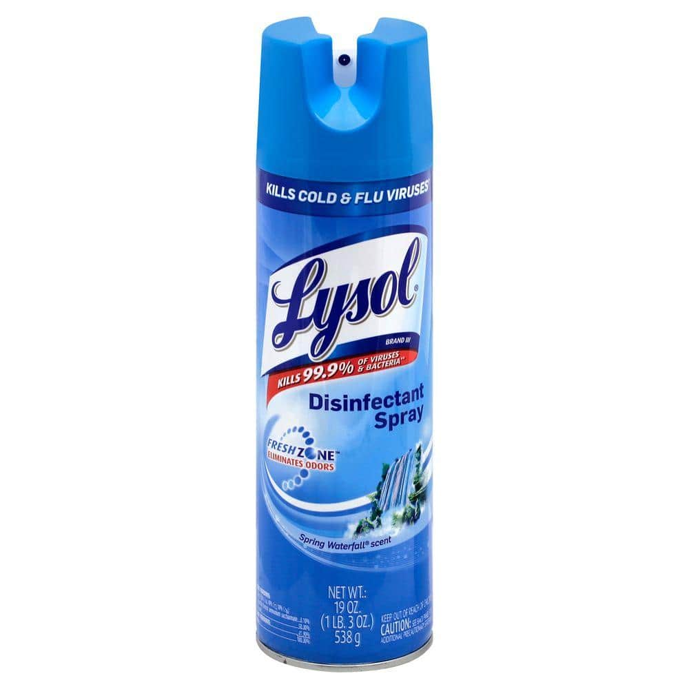 Lysol Disinfectant Spray Spring Waterfall 19 Oz Pack Of 12