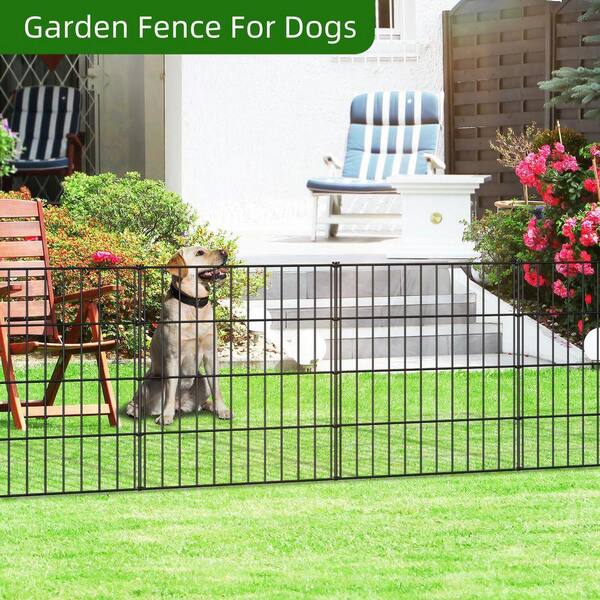 FAWEY TRED INC 28 in (H) x 18.7 ft (L) Metal Garden Fence 8 Panels