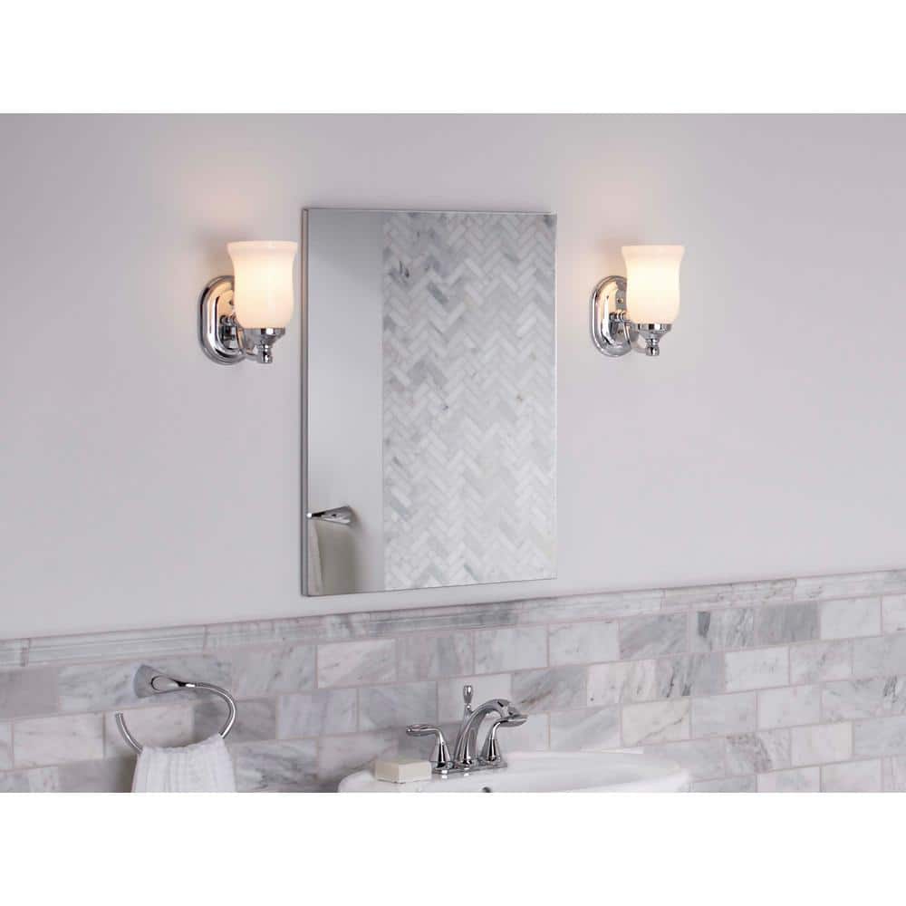 Bancroft Polished Chrome Single-Light Bathroom Wall Sconce