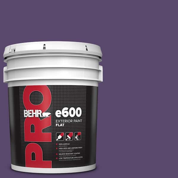 BEHR PRO 5 gal. #P570-7 Proper Purple Flat Exterior Paint