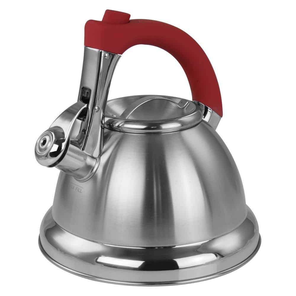 Mr. Coffee Carterton Stainless Steel Whistling Tea 1.5-Quart stay cool  handle