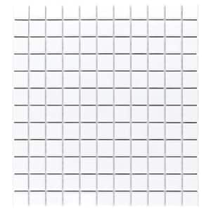Metro Square Glossy White 10-3/4 in. x 11-3/4 in. Porcelain Mosaic Tile (9.0 sq. ft./Case)