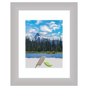 Low Luster Silver Wood Picture Frame Opening Size 11 x 14 in. (Matted To 8 x 10 in.)