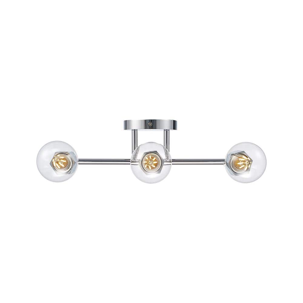 16" Classic Chrome Industrial Vanity Light, Dimmable, Direct Wired