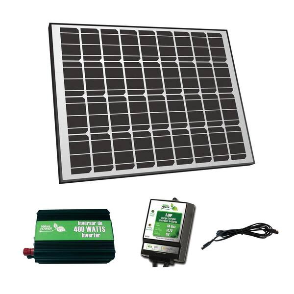 NATURE POWER 90-Watt Solar Panel 12-Volt Off-Grid Charger Kit