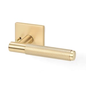 McBowery Taylor Satin Nickel Modern Heavy Duty Knurled Interior Door ...