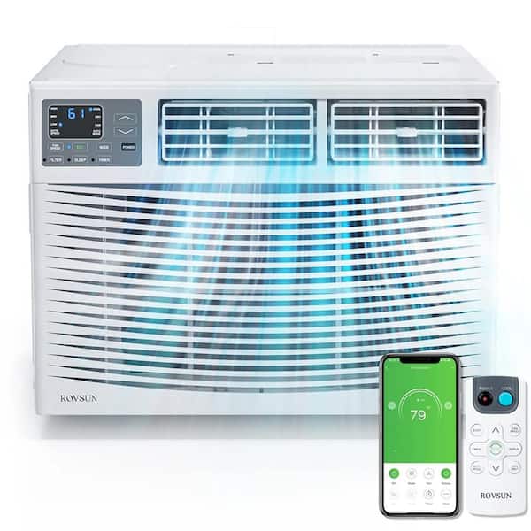 10,000 BTU (DOE) 115 Volts WIFI Window Air Conditioner 450 sq. ft. with Remote in White