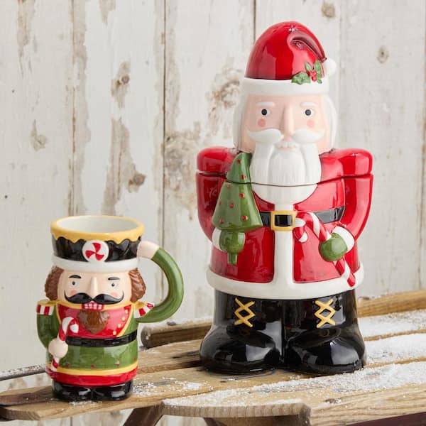 Nutcracker Parade 3-D Santa Cookie Jar