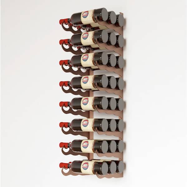 DI PRIMA USA Eagle Edition 24-Bottle Wall Mounted Triple Row Wine Rack