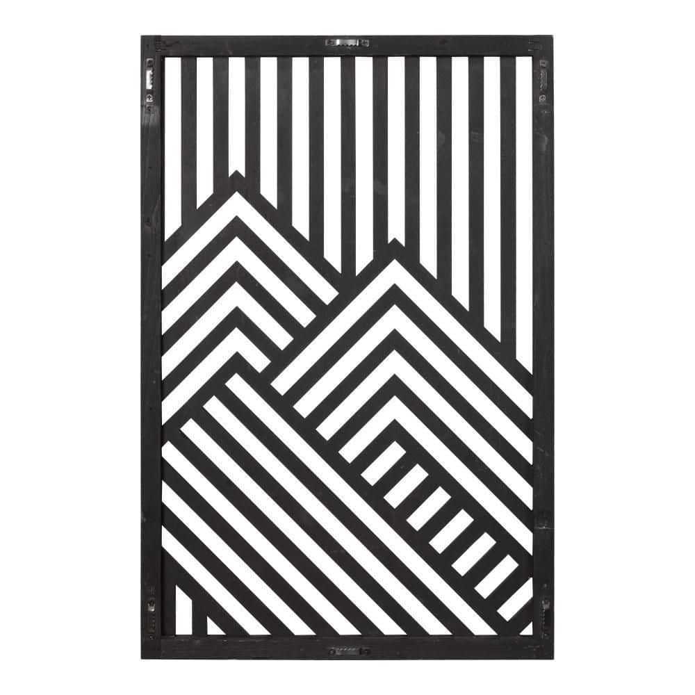 Montour Black Geometric Wooden Wall Art Plaque Set