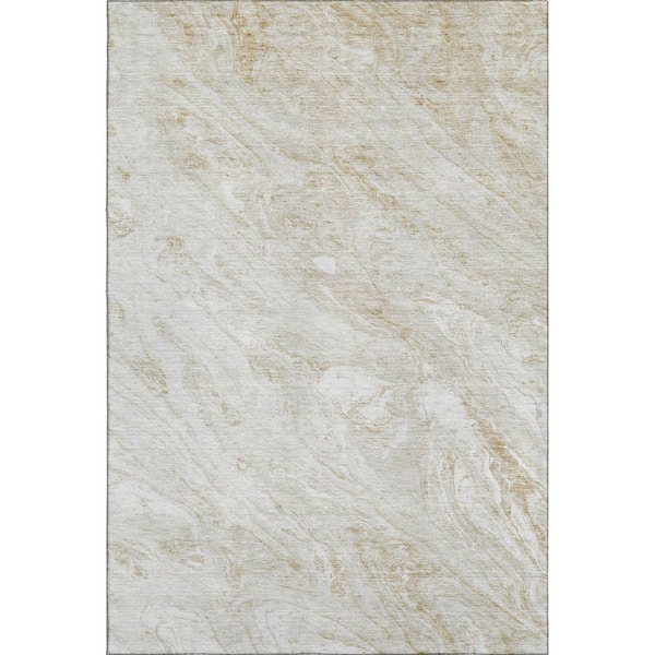 Addison Rugs Mayfield Premium Machine Washable Indoor/Outdoor Geometric AMF640 Ivory 3 ft. x 5 ft. Area Rug