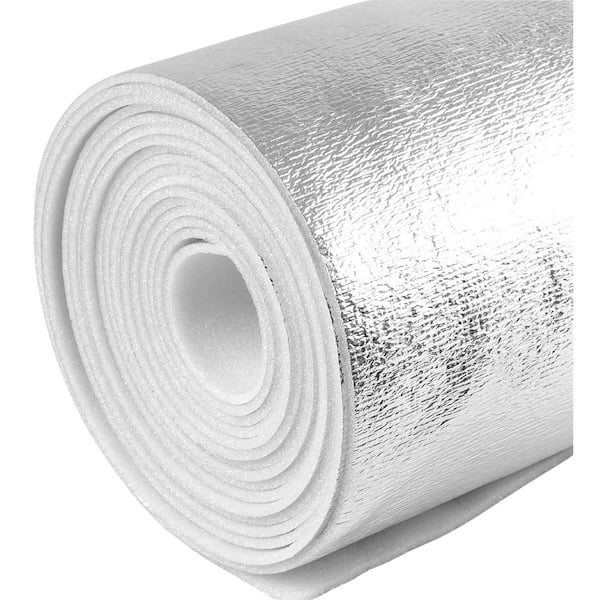 40 in. x 80 ft. Radiant Barrier Reflective Insulation Roll, Single-Sided Foil Aluminum Foam, Ceilings, Walls & Roofing