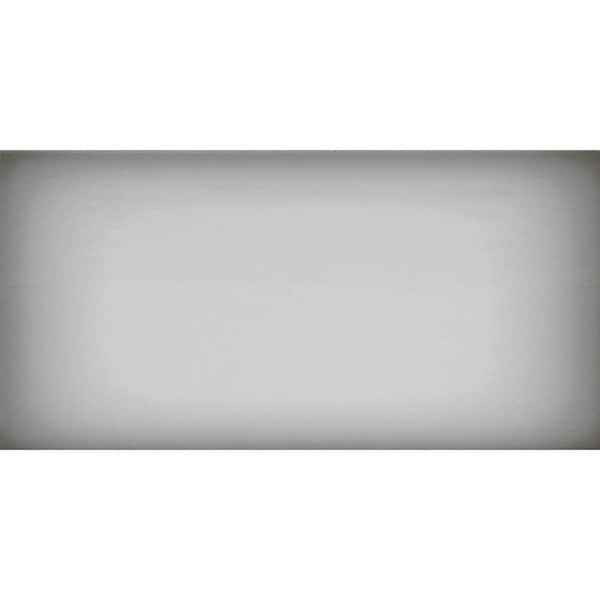 EMSER TILE Ombre Silver 5.98 in. x 12.01 in. Glossy Subway Ceramic Wall Tile (8.0 sq. ft./Case)