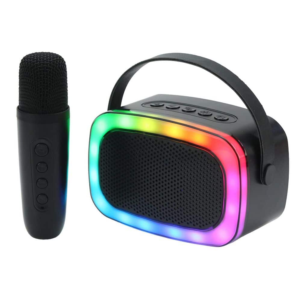 RBG Rechargable Mini Karaoke Speaker With Wireless Microphone in Black price history on PriceWatchPro