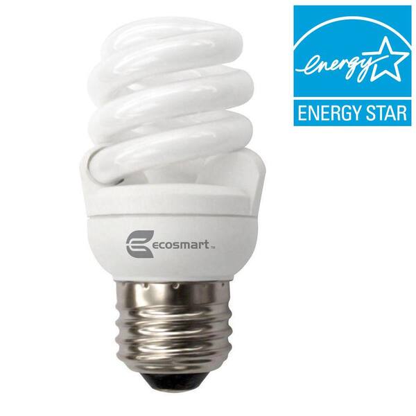 EcoSmart 40W Equivalent Soft White (2700K) Spiral CFL Light Bulb (4-Pack)