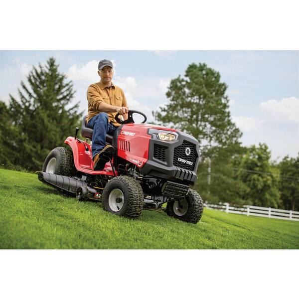 Troy-Bilt - Bronco 42 in. 19 HP Briggs and Stratton Engine Automatic Drive Gas Riding Lawn Mower