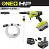 RYOBI ONE+ HP 18V Brushless EZClean 600 PSI 0.7 GPM Cordless Battery Cold Water Power Cleaner with 4.0 Ah Battery and Charger