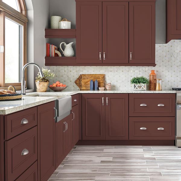 BEHR PREMIUM 1 qt. #160F-7 Burnished Mahogany Semi-Gloss Enamel