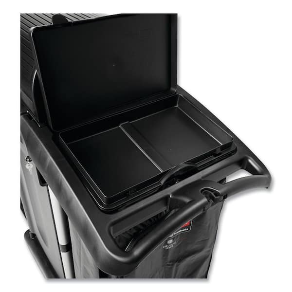 Rubbermaid® High Security Janitorial Cleaning Cart - Black