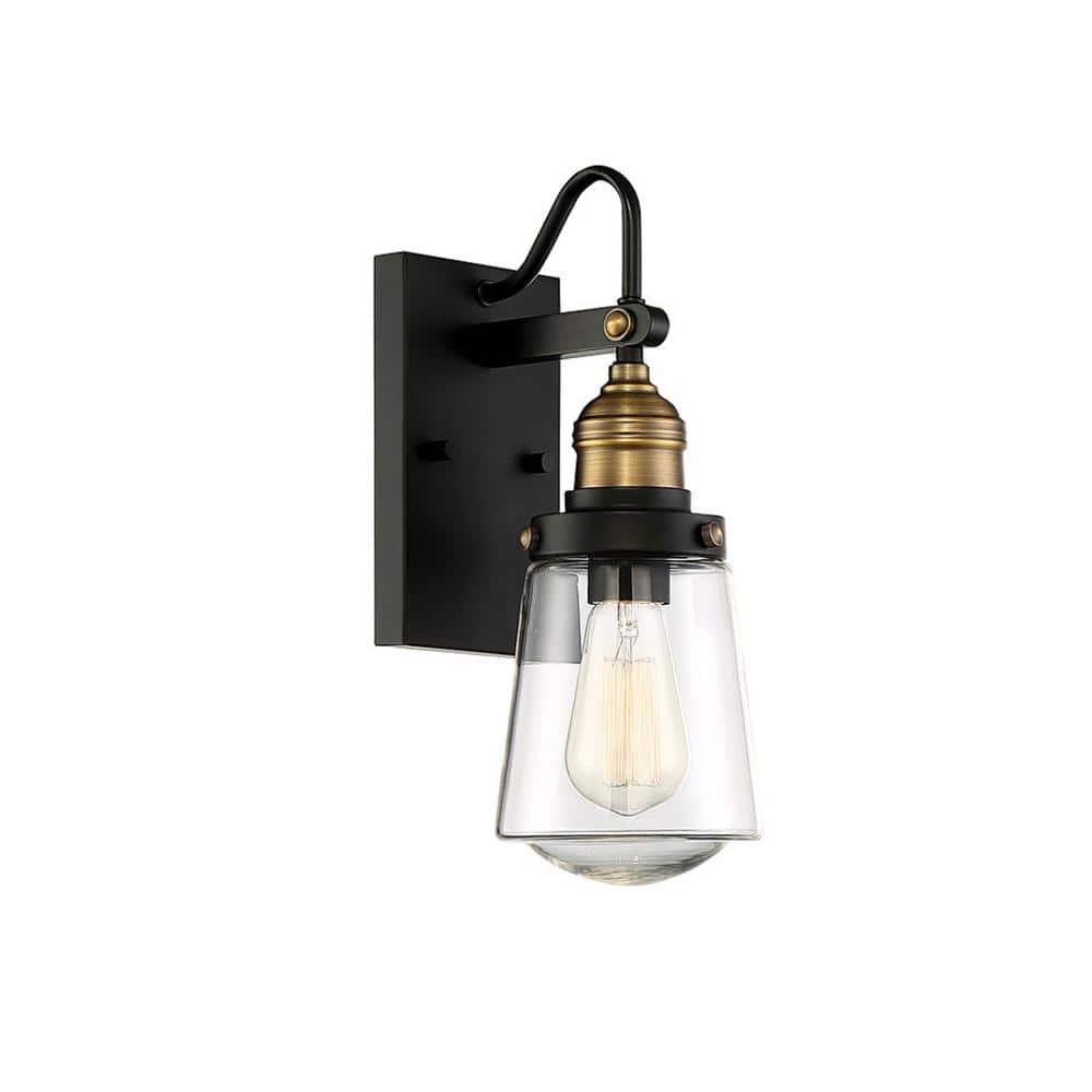 Black Metal Dimmable Outdoor Wall Sconce Lantern