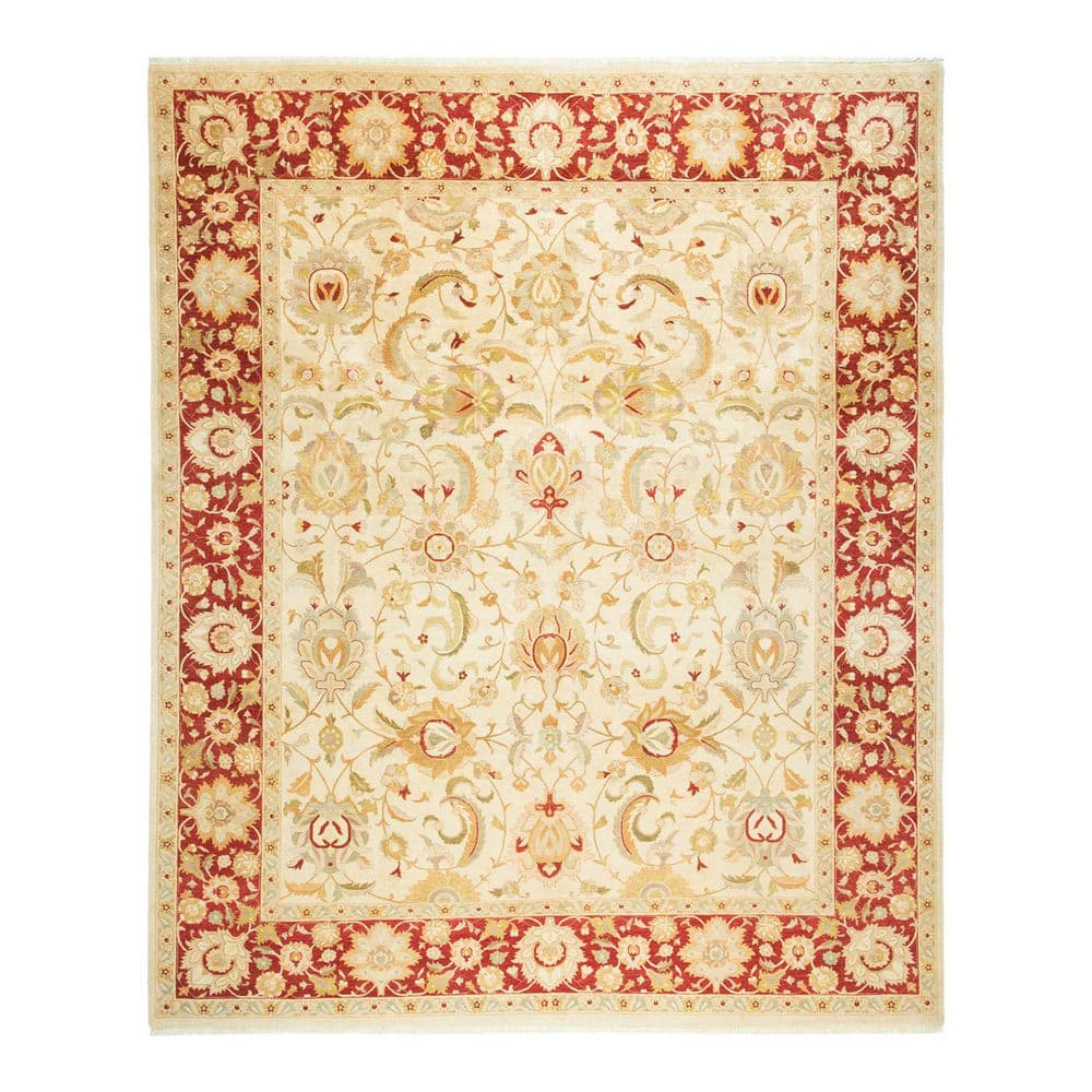 Mogul Ivory 8 ft. x 10 ft. Oriental Wool Indoor Area Rug price history on PriceWatchPro