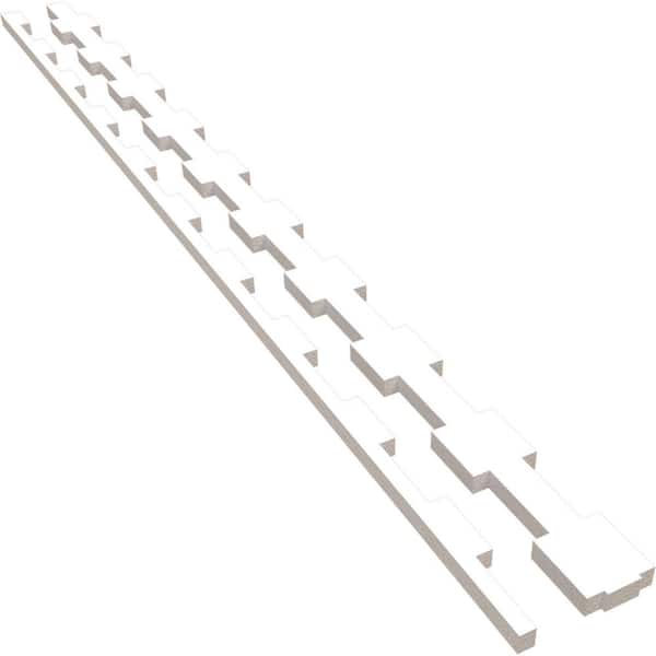 Ekena Millwork Midland 47 in. H x 0.625 in. W Slatwall Panels in PVC 30-Pack