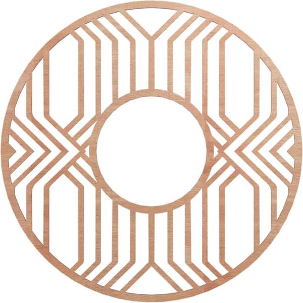 Ekena Millwork 28 in. x 10.25 in. x 0.25 in. Wood Medallion Moulding