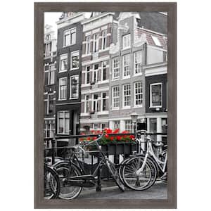 Pinstripe Lead Grey Wood Picture Frame Opening Size 20 x 30 in.