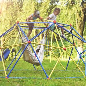 10 ft. Multi-Colored Geometric Playground Dome Climber Play Center Kids Climbing Dome Jungle Gym
