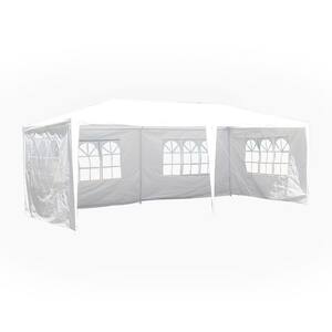 10 ft. x 20 ft. White Outdoor Wedding Party Gazebo Canopy Tent with 6 Removable Sidewalls