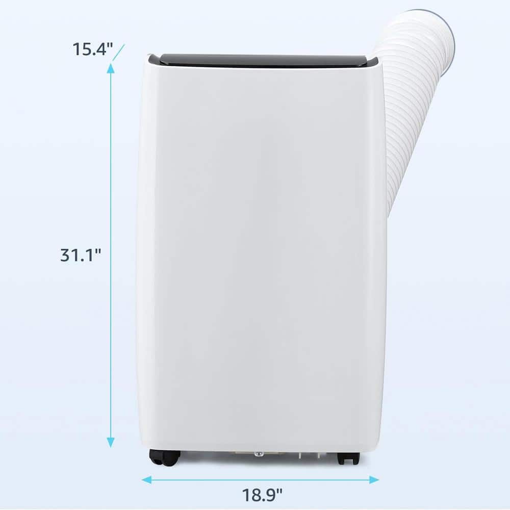White Portable Air Conditioner with Remote and Sleep Mode