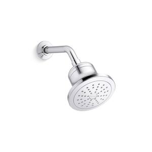 Cinq 1-Spray Patterns with 1.75 GPM 5.5 in. Wall Mount Fixed Shower Head with Filter in Polished Chrome