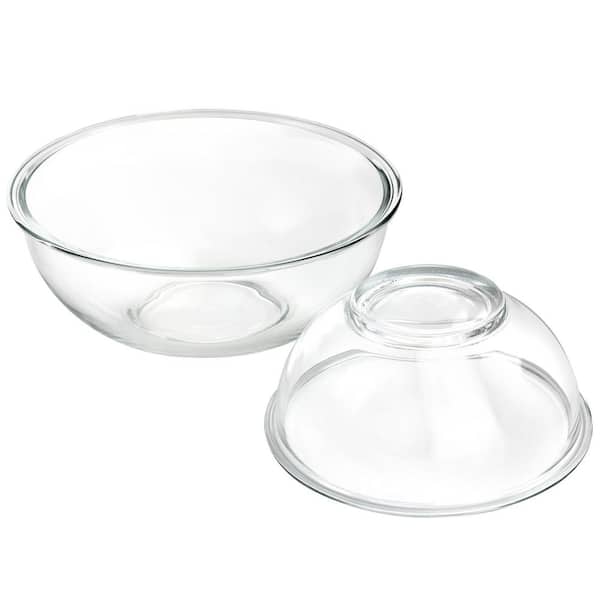 Martha Stewart 6 Piece Borosilicate Glass Prep Bowl Set with Plastic Lids  in Mint