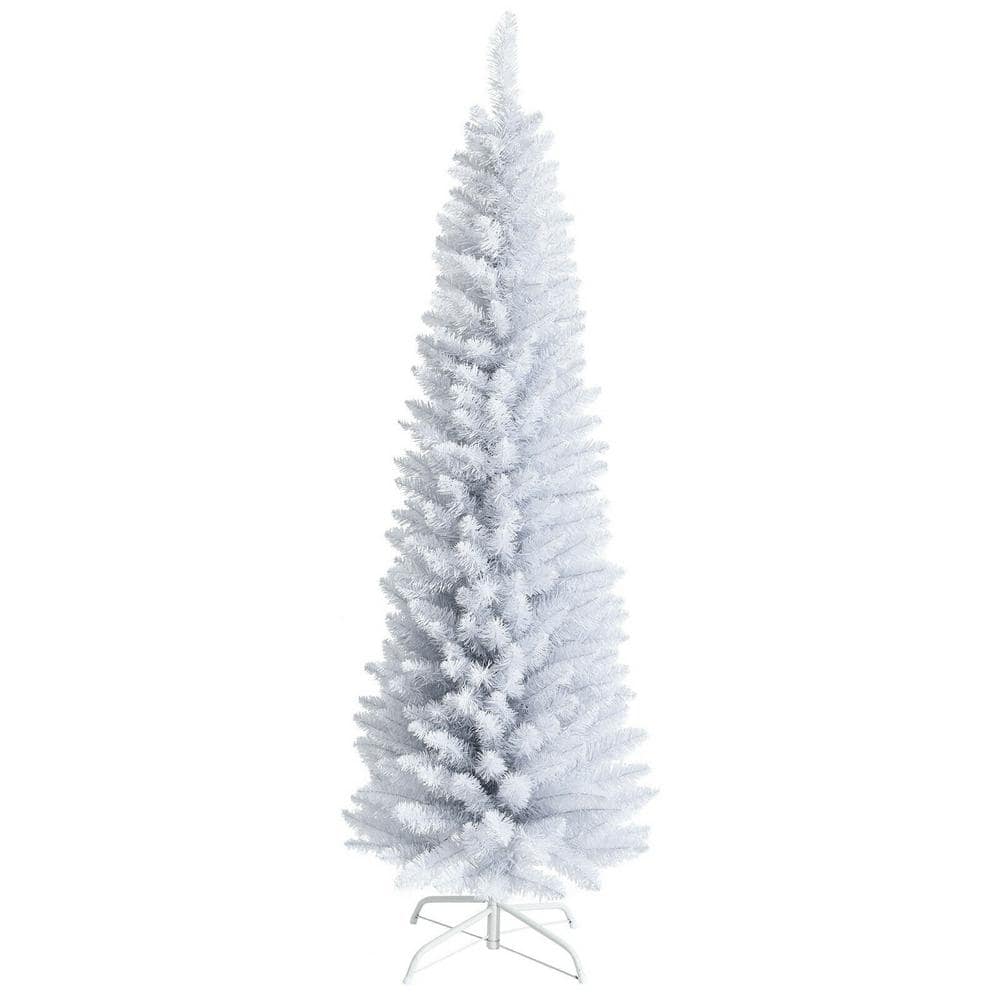 6 ft. Unlit Artificial Slim Pencil Artificial Christmas Tree with Metal Stand price history on PriceWatchPro