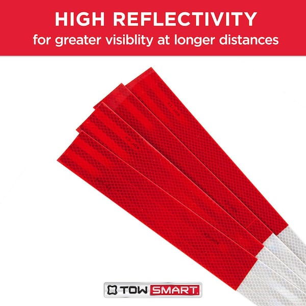 TowSmart 18 in. Red Reflective Strips (4-Pack)