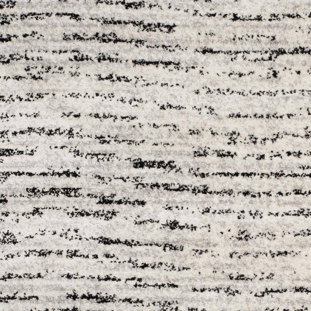 Ivory and Silver Synthetic Rectangle Area Rug, 10' x 14'