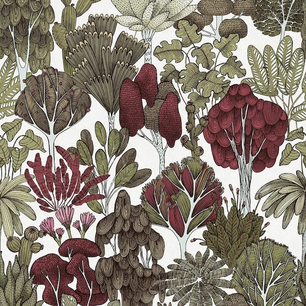 AS CREATION Idris Forest Green Non Pasted Non Woven Wallpaper Sample